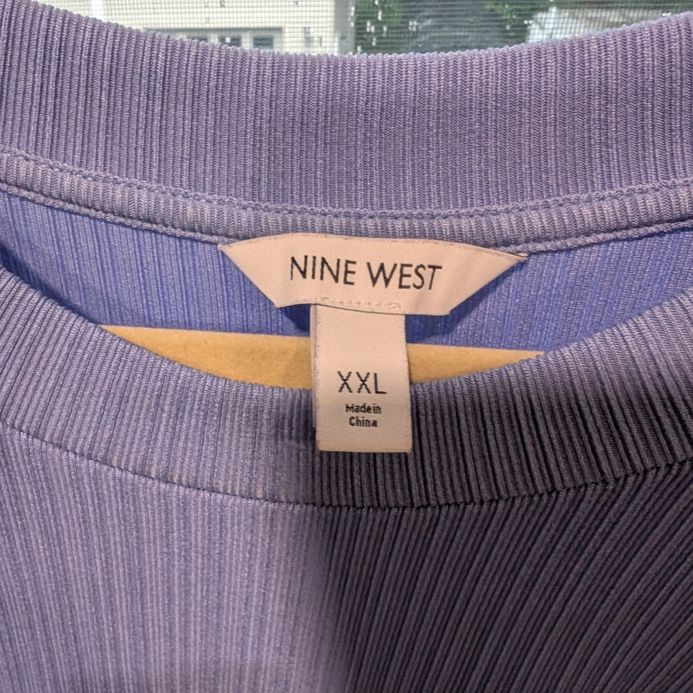 Nine West Lavender Ribbed Top XXL